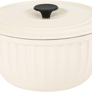 Yanzao Olla de horno holandés de hierro fundido esmaltado con tapa y asa, 4.75 cuartos de galón, interior de cerámica, antiadherente, olla grande de Yanzao Olla de horno holandés de hierro fundido esmaltado con tapa y asa, 4.75 cuartos de galón, interior de cerámica, antiadherente, olla grande de