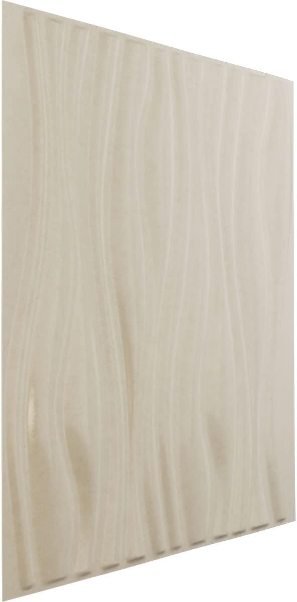 Ekena Millwork 19 58 pulgadas de ancho x 19 58 pulgadas de alto Leandros EnduraWall Panel decorativo de pared 3D, niebla de perlas metálicas (cubre