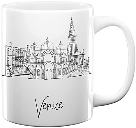 Regalos y recuerdos de Venecia Italia  Tazas de café  Regalos de graduación de Venecia para él  Vasos únicos  Taza de cerámica de 11 oz  Los mejores
