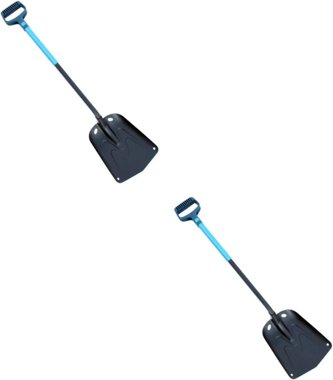 Yardwe Raspador de hielo plegable de aluminio, pala de nieve de hielo, raspador largo de aluminio, 2 uds