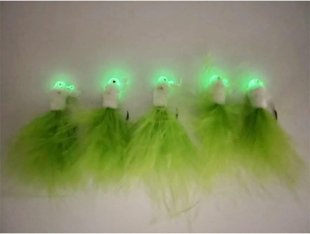 15 unids 3 colores pesca Crappie jig Heads Kit 116oz Marabou pluma jig ganchos pesca señuelos jigs