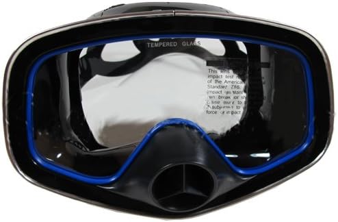 Scuba Choice – Máscara purgada de silicona de una ventana para buceo, color negro