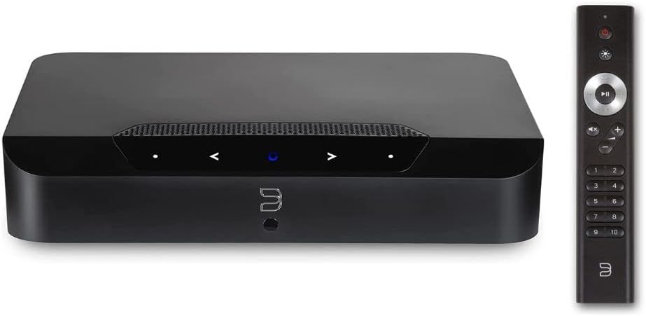 Bluesound Powernode Edge Amplificador inalámbrico de transmisión de música de alta resolución para múltiples habitaciones + control remoto RC1,