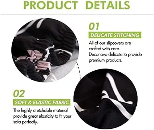 ASOZDCD – Fundas de sofá de alta elasticidad de 1, 2, 3, 4 plazas, con estampado 3D, diseño de hojas y flores en 3D, fundas elásticas universales