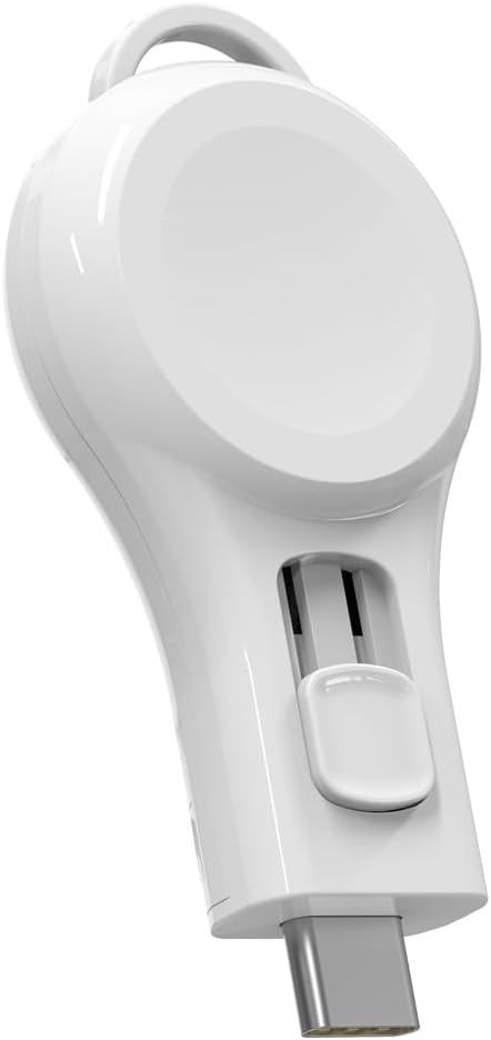 MMOBIEL Cargador inalámbrico compatible con Apple Watch extensible – Cargador inalámbrico compacto USB-C compatible con Apple iWatch – Cargador