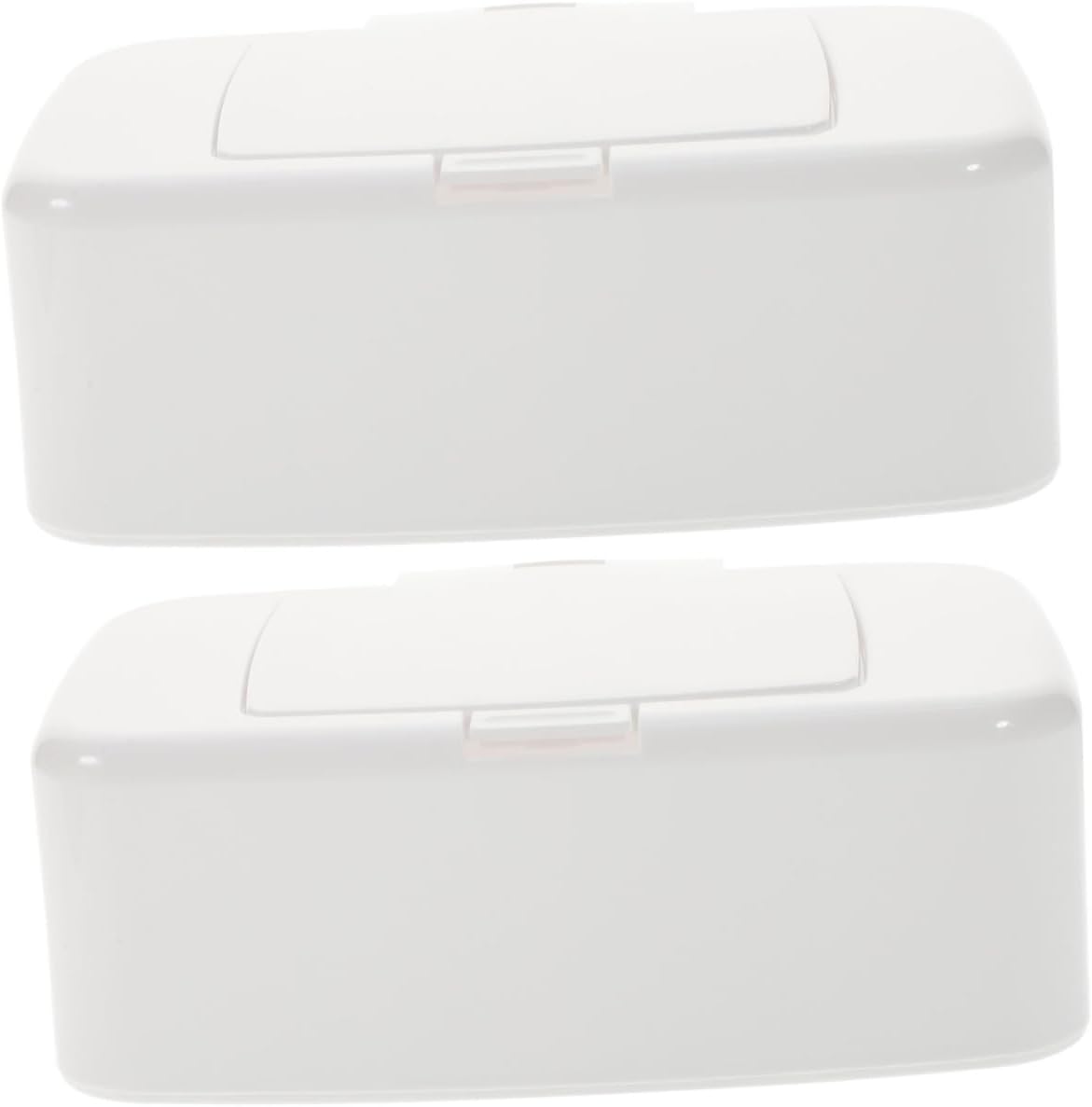 ibasenice Caja de almacenamiento de 2 recipientes con tapas, soporte de papel higiénico, dispensador de pañuelos húmedos, estuche de almacenamiento