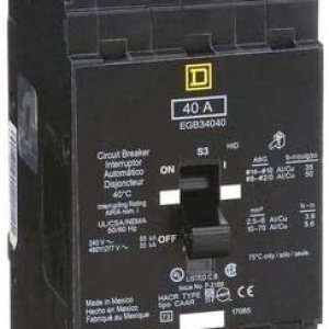 SCHNEIDER ELECTRIC Disyuntor miniatura 480Y277-VOLT 40-AMP EGB34040 480Y277V 40A SCHNEIDER ELECTRIC Disyuntor miniatura 480Y277-VOLT 40-AMP EGB34040 480Y277V 40A