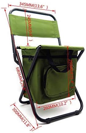 HTTMT Taburete de silla de mochila multiusos con bolsa más fresca Senderismo Pesca Camping Picnic Número de artículo ET-Seat002