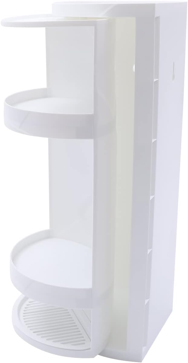 Estante esquinero de baño, armario esquinero de almacenamiento de cosméticos, estante de almacenamiento de encimera o estante de pared, estante
