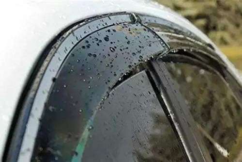Compatible con Toyota Prius 2009-2015 – Juego de viseras de ventana de humo de acrílico seguro, protección contra el sol, la lluvia y la