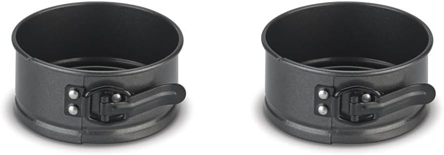 Cuisinart 086279084958 Mini-Metal-Bakeware, molde de forma de resorte, aleación de acero (paquete de 2)