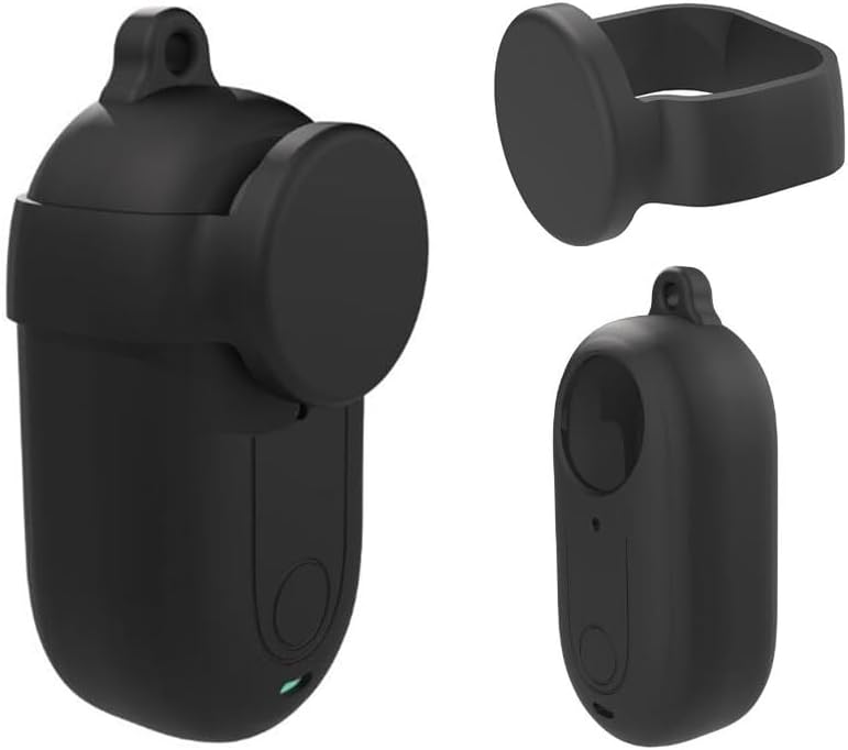 Coyktonty – Funda de silicona 2 en 1 + cubierta de lente para Insta360 GO 3, funda protectora de silicona (negro)