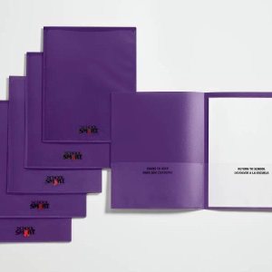 School Smart Take Home – Carpetas resistentes, color morado, paquete de 24 School Smart Take Home – Carpetas resistentes, color morado, paquete de 24