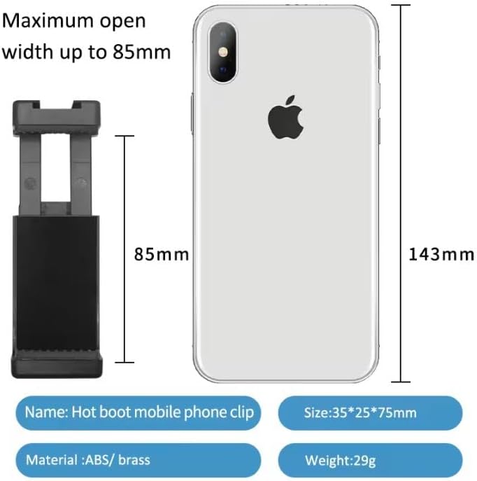S – Juego de 2 soportes universales para teléfono inteligente para montar cualquier teléfono. Tiene tornillo de cámara (14 de pulgada 20), conecta