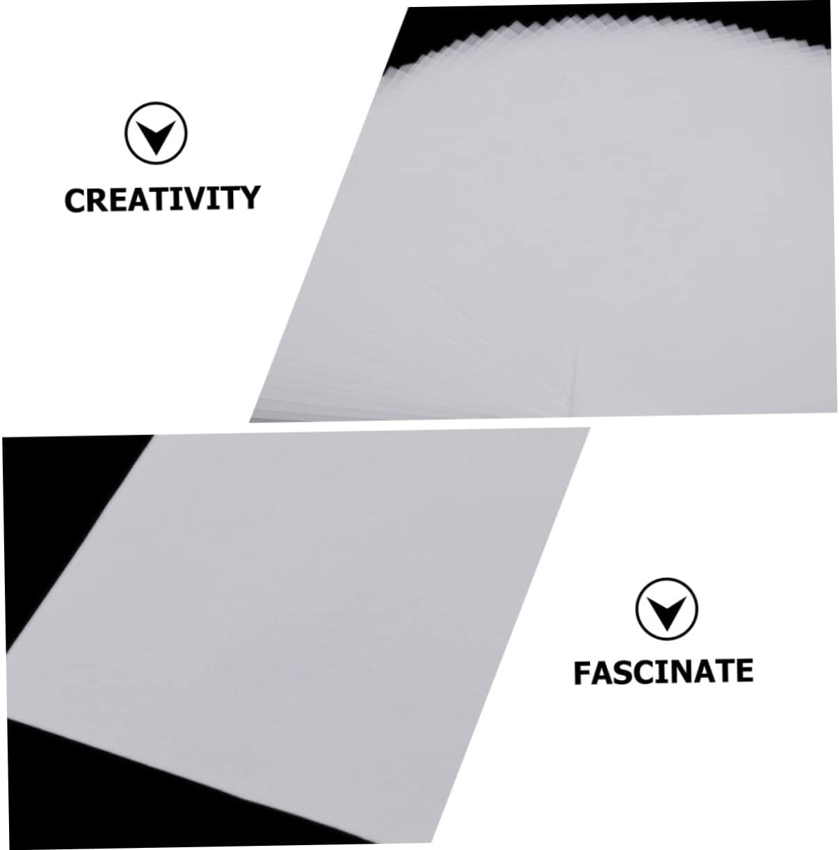 EXCEART Papel de caligrafía china para caligrafía china, papel de caligrafía china, papel de cera, bolsas de papel de grafito, blanco, translúcido,