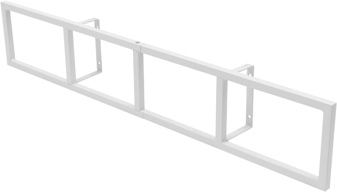 Gdrasuya10 Estante de almacenamiento de medios de metal para montaje en pared, organizador de CDDVD, 34.2 x 6.2 x 3 pulgadas (blanco)