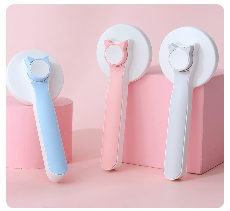 Cepillo para mascotas para amigos peludos, cepillo autolimpiante para gatos con liberación de pelo para desprendimiento y aseo, cepillos de limpieza