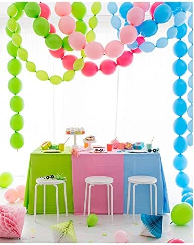Globo de látex rosa bebé de 6 pulgadas y 12 pulgadas, 200 globos de enlace rápido, globos enlazables para decoración de fiestas