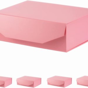 5 cajas de regalo grandes rosas con tapa de 13 x 9 x 4 pulgadas, cajas de propuesta de dama de honor, caja de regalo plegable dura con cierre 5 cajas de regalo grandes rosas con tapa de 13 x 9 x 4 pulgadas, cajas de propuesta de dama de honor, caja de regalo plegable dura con cierre