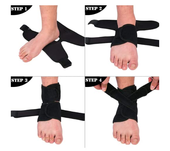 2activelife Tobillera ajustable, material de nailon transpirable, súper elástico y cómodo, adecuado para deportes (negro, pequeño)