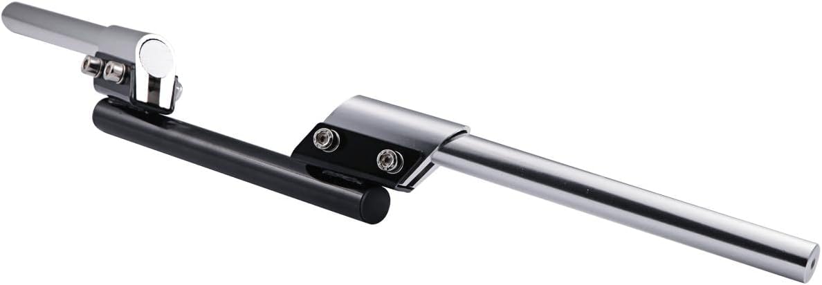INNOGLOW Manillar de motocicleta ajustable 0.866 in 78″ motocicleta Sport Bike Universal para Harley Suzuki Yamaha Kawasaki (blanco)