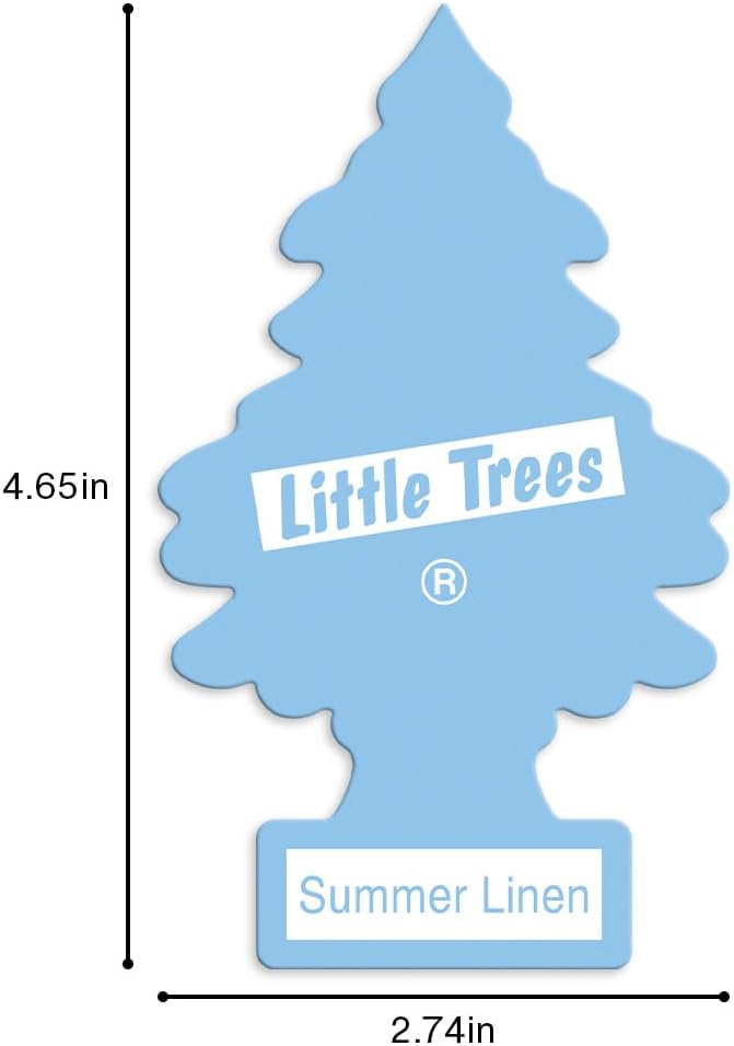 LITTLE TREES – Ambientadores para auto, árbol colgante que proporciona un aroma a vainilla de larga duración, Summer Linen, 24 ambientadores