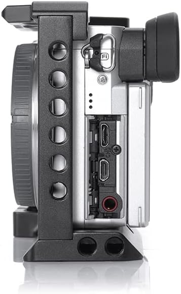 ANNTERY Jaula de cámara para Sony A6400, jaula de cámara Easy Hood para Sony Alpha A6400, estabilizador de aluminio para cámara de video para