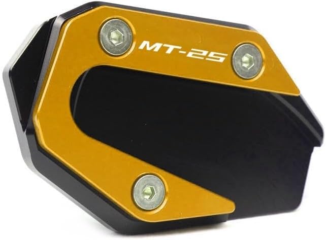 M para Yamaha MT 03 25 MT03 YZFR25 YZFR3 2014-2022 2021 Soporte lateral de pie de motocicleta Placa de soporte Y (color dorado-R25)
