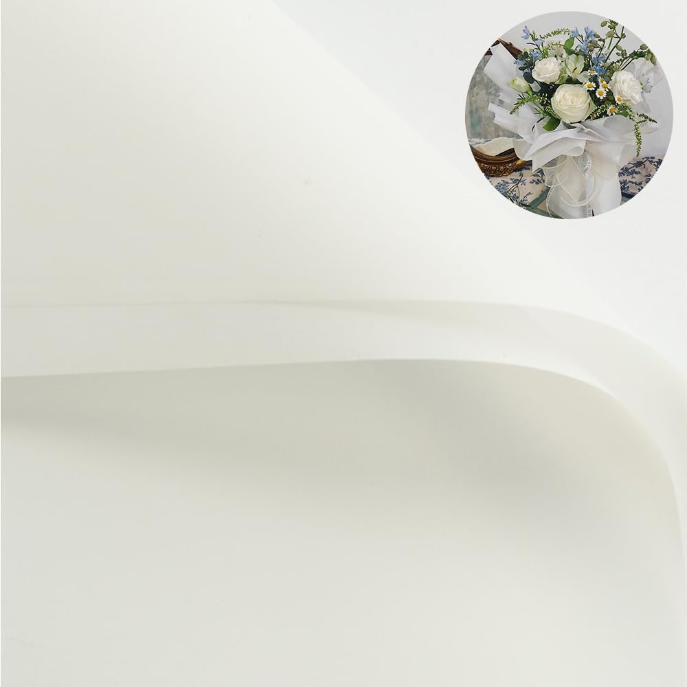 BBJ WRAPS Papel de regalo de flores translúcido para floristería, papel de regalo resistente al agua y duradero para arreglos florales en el día de