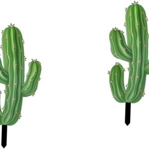 VILLCASE 2 piezas de cactus decoración de jardín decoración de cactus decoración de puerta exterior jardín estacas carteles cactus patio adorno VILLCASE 2 piezas de cactus decoración de jardín decoración de cactus decoración de puerta exterior jardín estacas carteles cactus patio adorno
