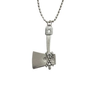 Cool Axe Necklace, Punk Tool Charm Pendant, Long Necklace for Man Woman, Antique Silver Color Cool Axe Necklace, Punk Tool Charm Pendant, Long Necklace for Man Woman, Antique Silver Color