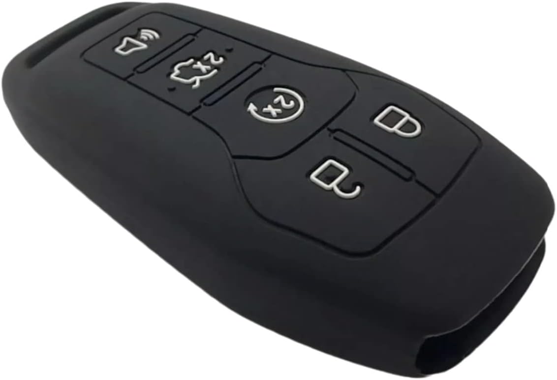Funda de goma de silicona para llavero compatible con Ford Edge Explorer F-150 F-250 Super Duty F-350 Super Duty Fusion Mustang Lincoln MKX