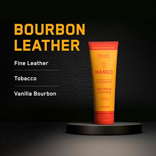 Mando Desodorante para todo el cuerpo para hombres, crema invisible, control de olores de 72 horas, sin aluminio, sin bicarbonato de sodio, seguro