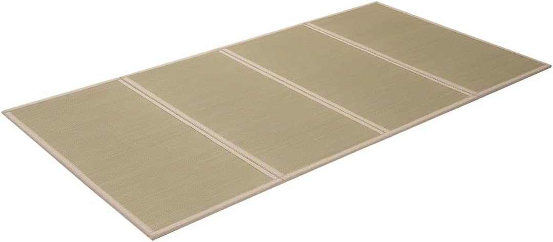 EMOOR Tapete de tatami japonés (colchón Igusa) (individual (39 x 79 pulgadas), beige)