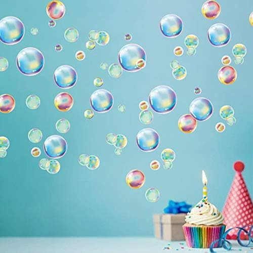 Cheerland Calcomanía de pared con burbujas para decoración de fiesta bajo el mar, con recortes de burbujas, para cumpleaños de niños, decoración de