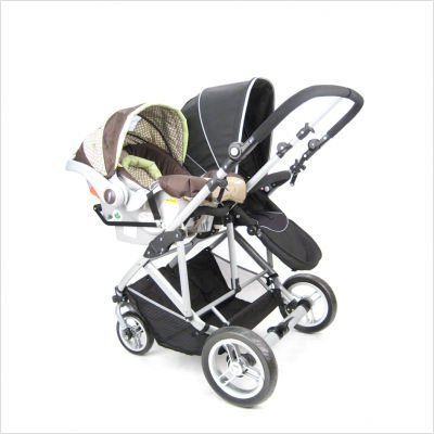 StrollAir Adaptador universal de asiento de coche alto para cochecito My Duo, negro