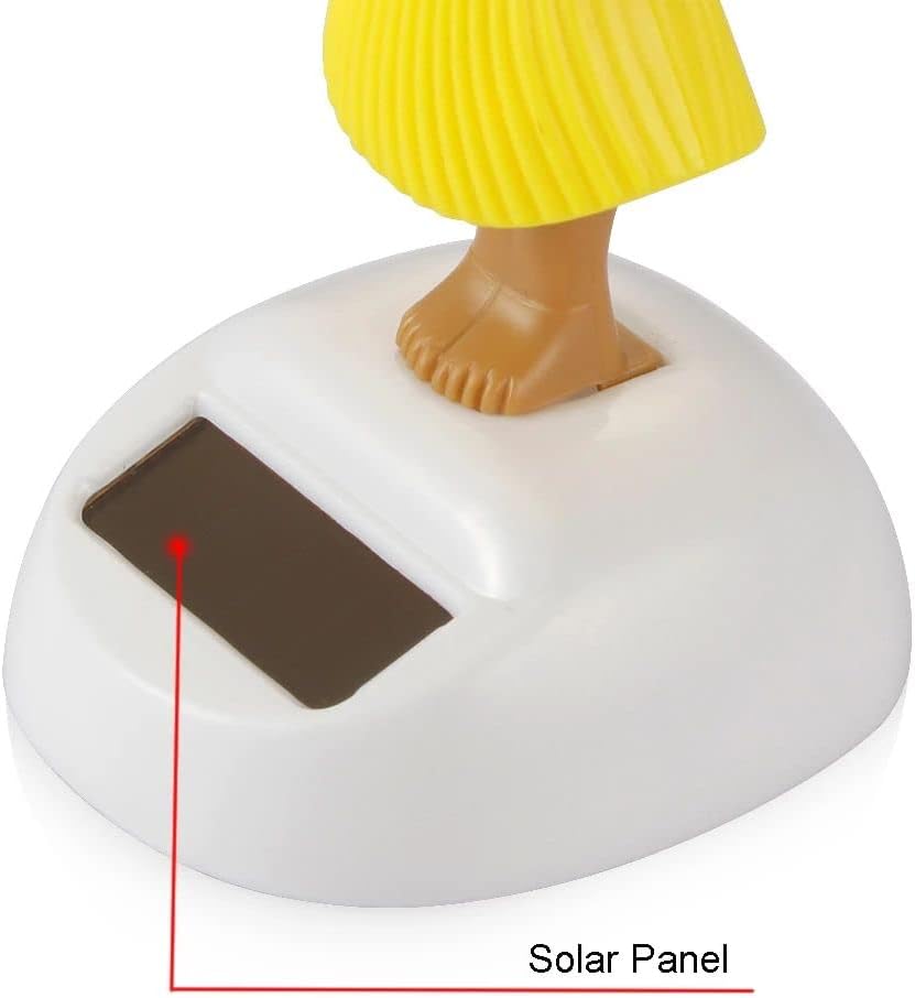 Decoración de tablero de instrumentos de niña bailarín con energía solar, figuras de colección de juguetes para decoración interior del hogar (verde)