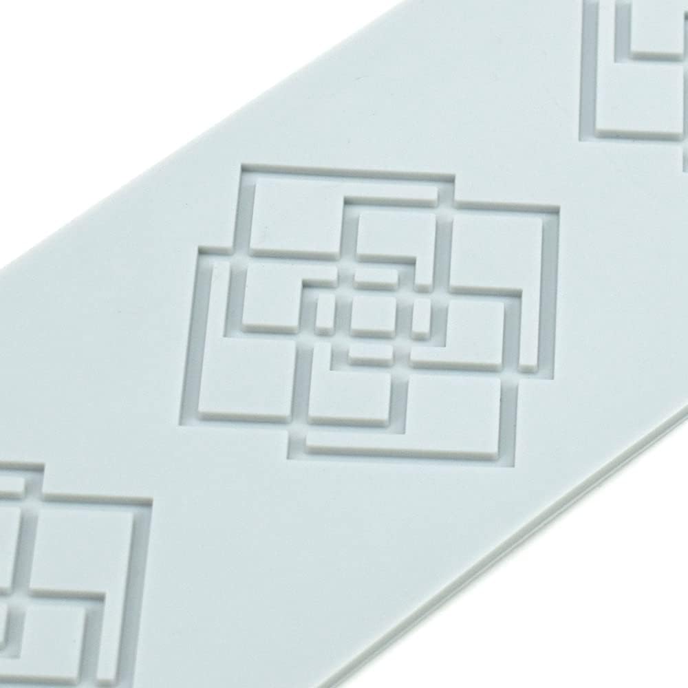 Molde de silicona 3D de patrón múltiple geométrico para fondant, almohadilla de encaje para pasteles, molde de silicona para pasteles, fondant,