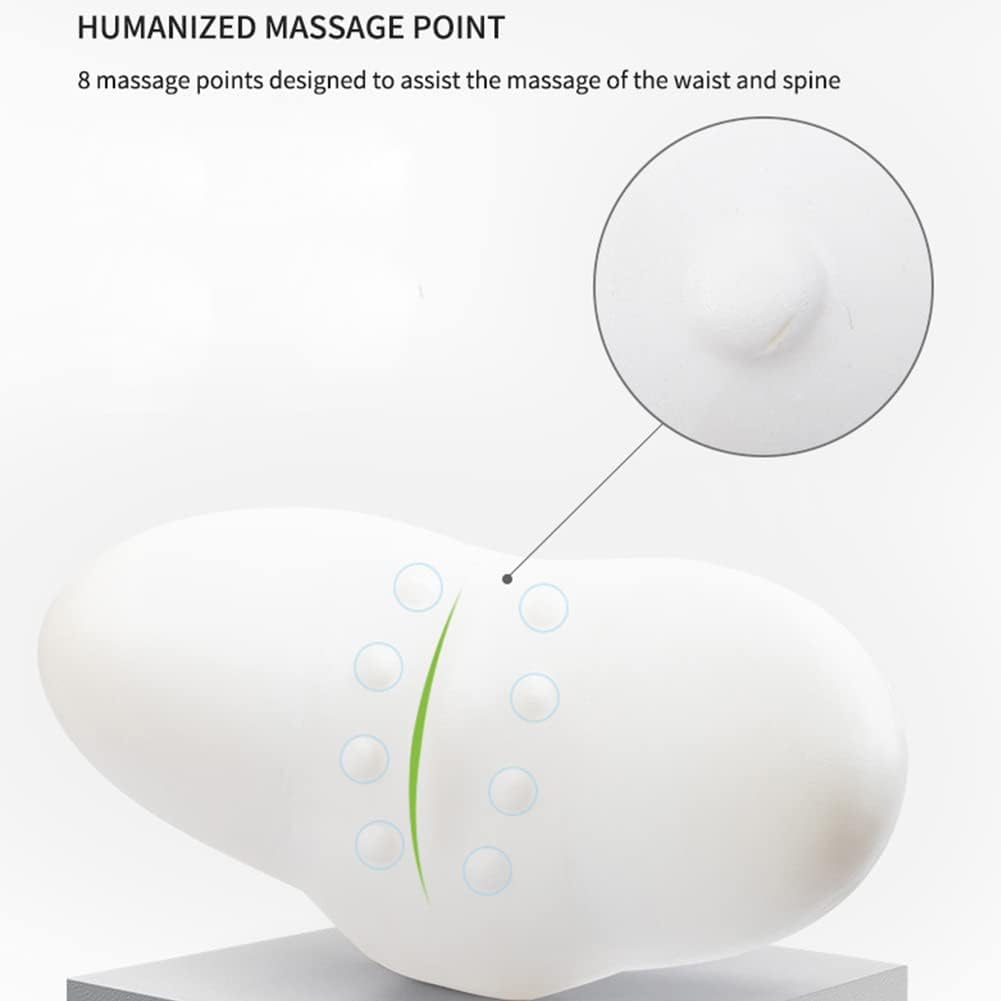 SIQITECHNO Almohada lumbar de espuma viscoelástica para dormir, almohada de apoyo lumbar para cama, almohada de alivio del dolor de espalda baja,