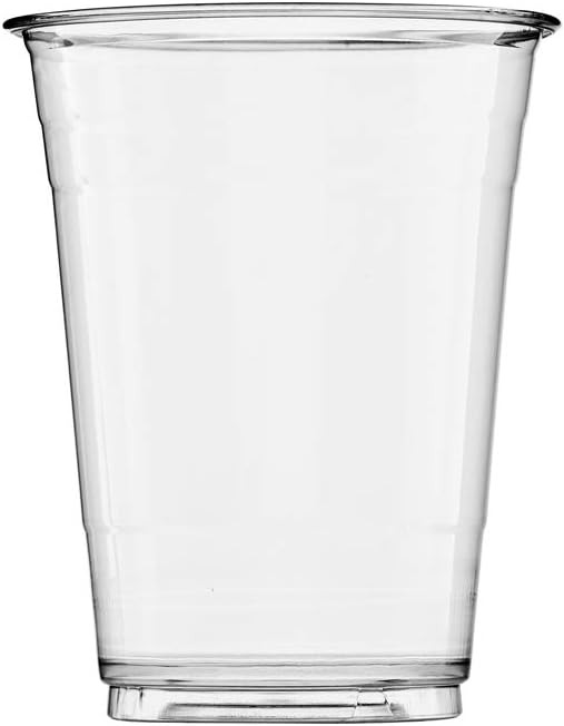 (100 unidades) Vasos de plástico transparente de 16 onzas, vasos desechables de PET transparente para bebidas frías, café helado, jugo, refrescos,