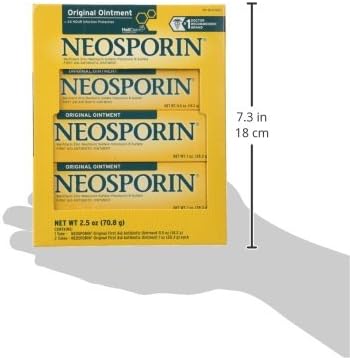 Pomada antibiótica de primeros auxilios de Neosporin, original, 3 unidades