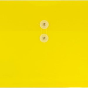 Fundas de plástico con cierre de botón y cordel para guardar documentos (12 fundas de tamaño carta), de JAM Paper, Amarillo Fundas de plástico con cierre de botón y cordel para guardar documentos (12 fundas de tamaño carta), de JAM Paper, Amarillo