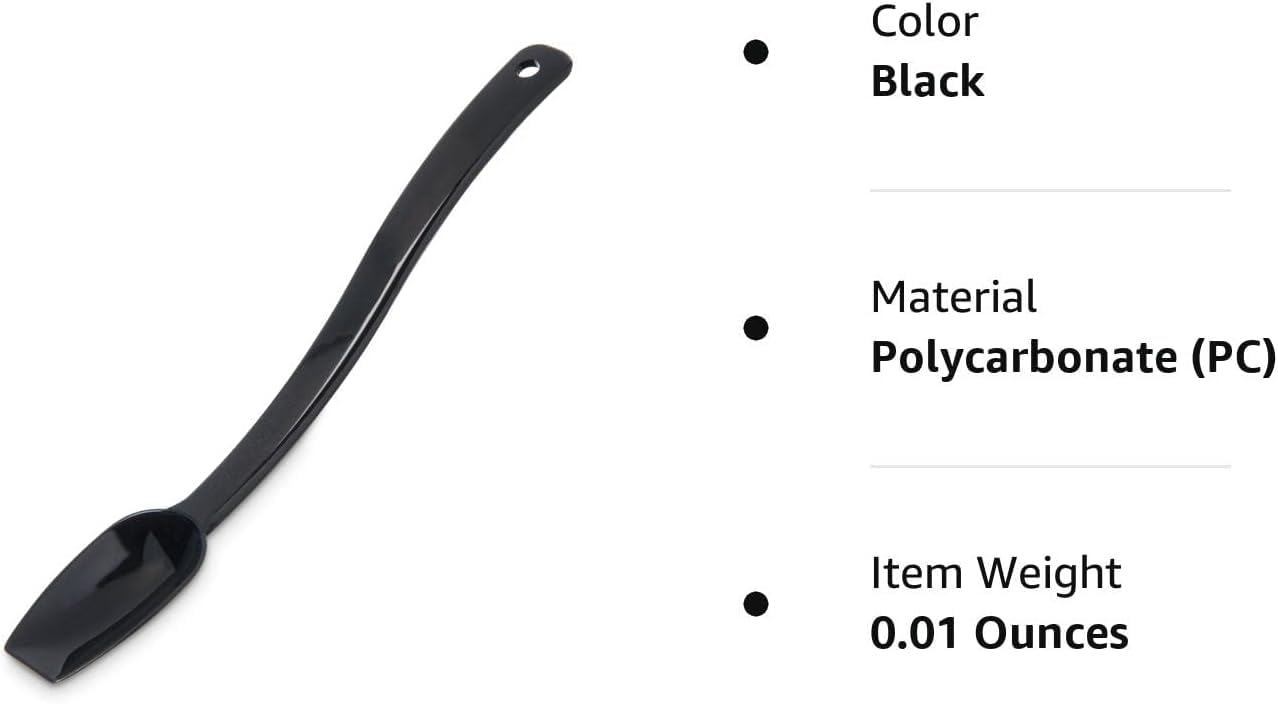 Carlisle Cucharas para servir ensaladabufé, macizas y perforadas, .25 onzas – .8 onzas., Negro, 1