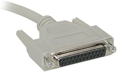 CTG Legrand – Cable de extensión serie C2G DB25 MF RS232 con conectores DB25 macho y hembra, cable de extensión de PC beige, cable de puerto serie
