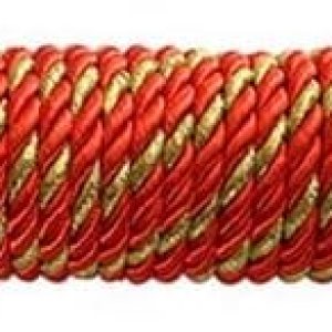 Cuerda de seda suave trenzada sólida, 32.8 ft, duradera y fuerte, cuerda multiusos para hilo (rojo con dorado metálico) Cuerda de seda suave trenzada sólida, 32.8 ft, duradera y fuerte, cuerda multiusos para hilo (rojo con dorado metálico)