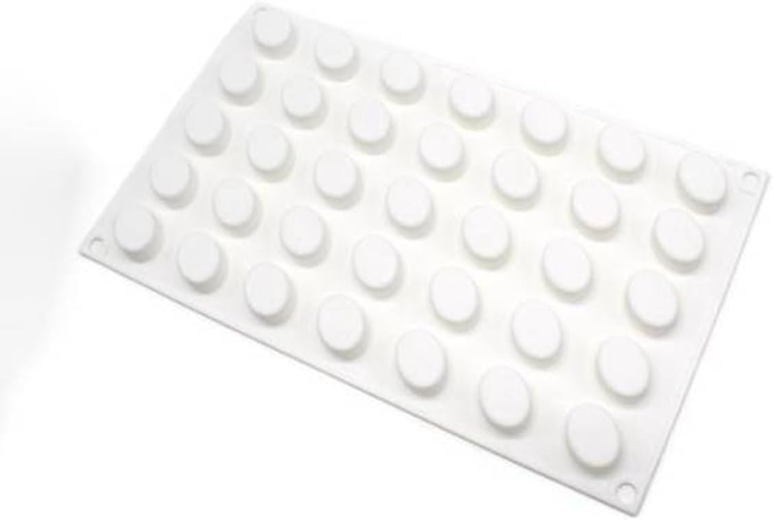 mostsom Molde ovalado de silicona para dulces, 35 rejillas, moldes para fondant de chocolate, herramientas de decoración para hornear
