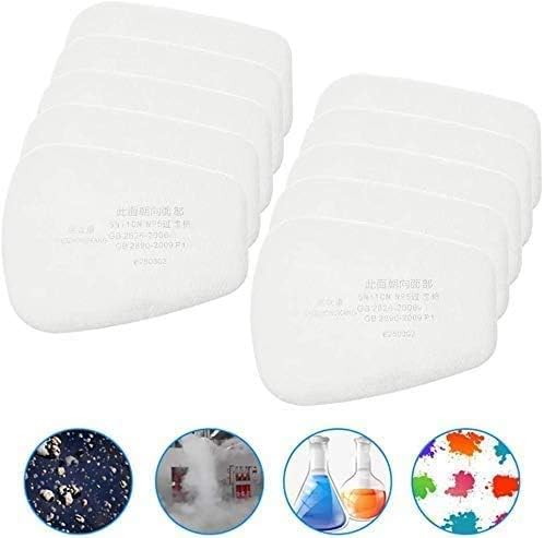 Muhubaih Respirador de cara completa 15 en 1 reutilizable, amplio campo de visión, ampliamente utilizado en gas orgánico, pintura spary, productos
