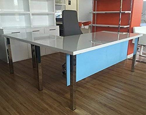Alpha Furnishings Patas de metal cuadradas cromadas para mesa, pie de mesa para isla de cocina, encimera, patas de banco de trabajo, 34 pulgadas, 1