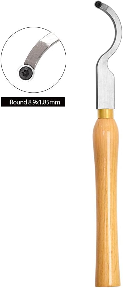 Herramienta de torneado de madera hueco para cuello de cisne, barra de herramientas de cincel de torno con punta de carburo con cortador de