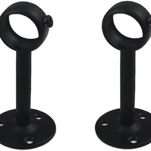 FYTRONDY Black Edition – Tubo de armario de acero inoxidable, soporte de barra de soporte de palanca de armario (1-14 pulgadas, paquete de 2) FYTRONDY Black Edition – Tubo de armario de acero inoxidable, soporte de barra de soporte de palanca de armario (1-14 pulgadas, paquete de 2)